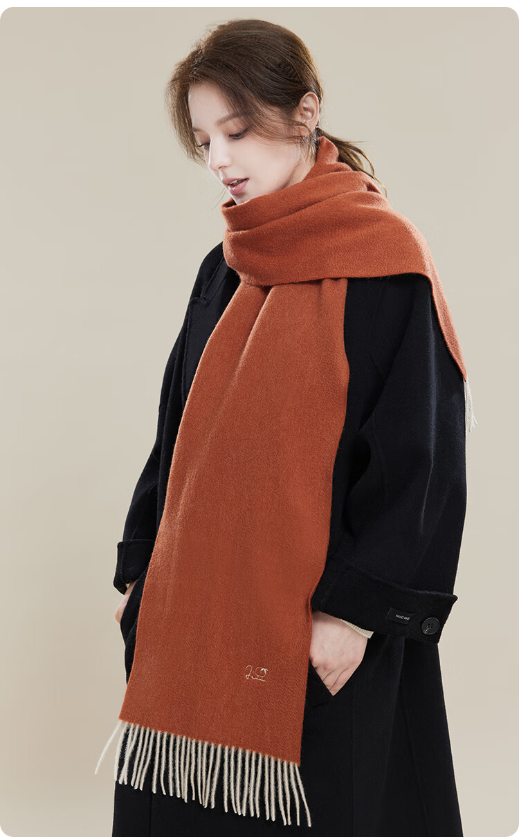 JIUMU 100% Cashmere Scarf for Women, Autumn And Winter Shawl, Warm Neck Wrap, Gift for Girls, National Day Birthday Present, Gift Box Packaging 11