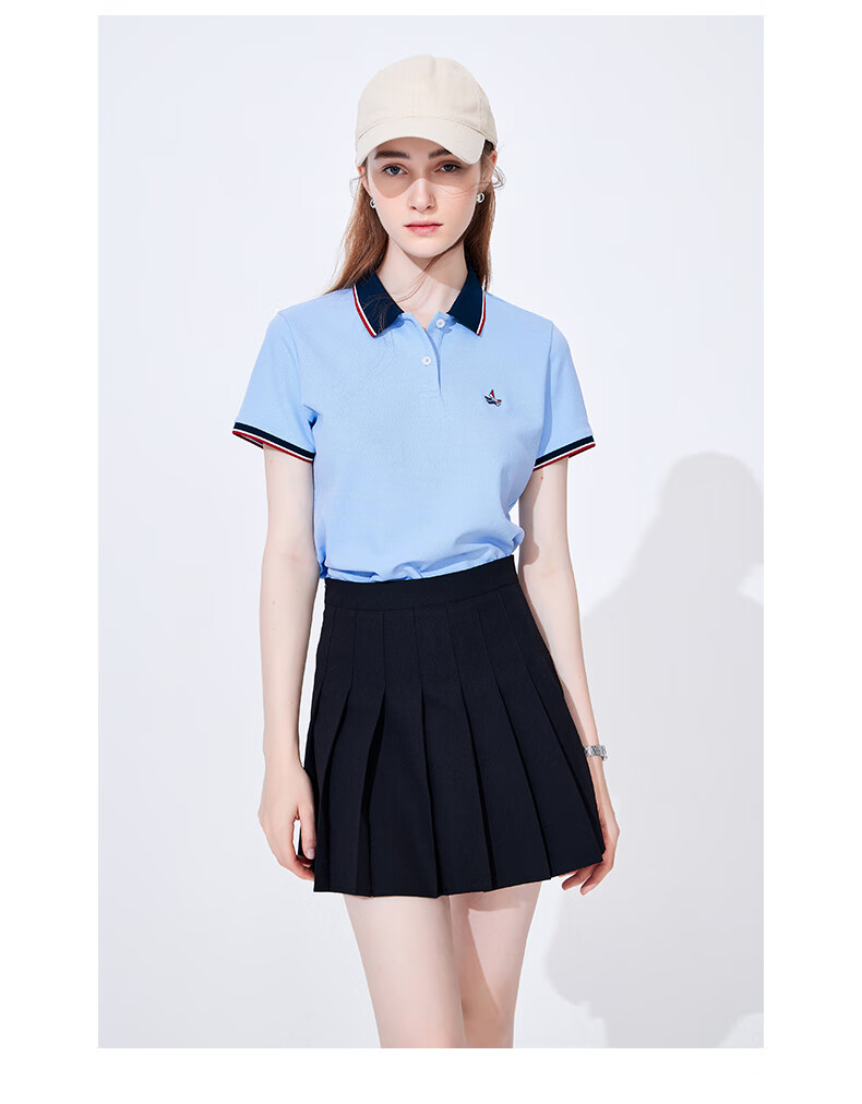 Navigare Women's Slim-Fit Lightweight Short-Sleeve Polo Collar T-Shirt, Casual Commuter Top, 2325524506 3