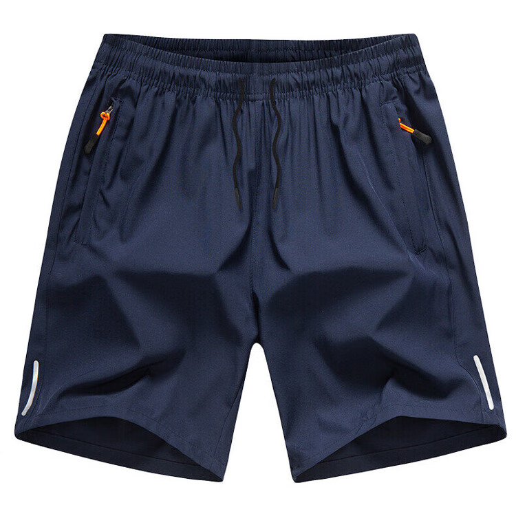 NASA GOOD Men's Shorts, Summer Solid Color Versatile Trendy Sports Thin Breathable Elastic Loose Five-Point Pants, Black 5XL 14