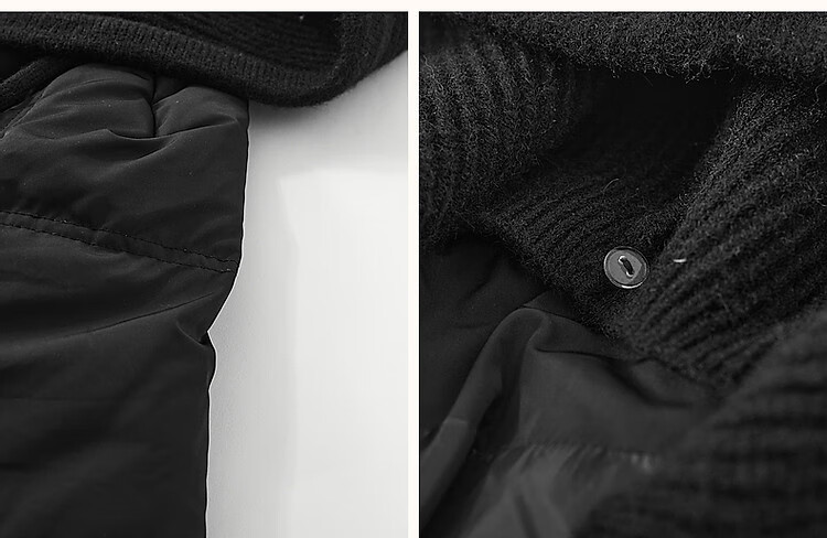 Dme [50D Cotton-Like Memory] Winter Lightweight 90% Duck Down Detachable Knitted Hooded down Jacket 8