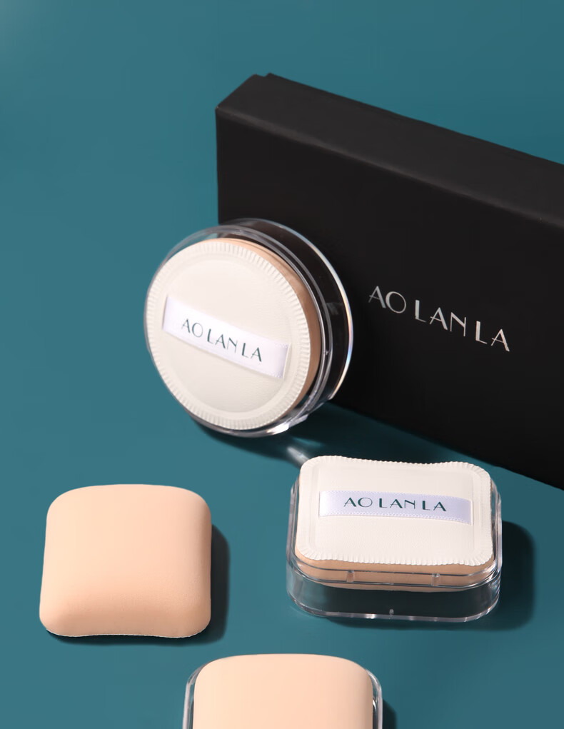 AOLANLA Triangular Rice Ball Cotton Candy Powder Puff, Ultra Soft And Adhesive, for Makeup Application, Foundation Puff, Dual-Use for Dry And Wet Application, Single Puff with Storage Box 8
