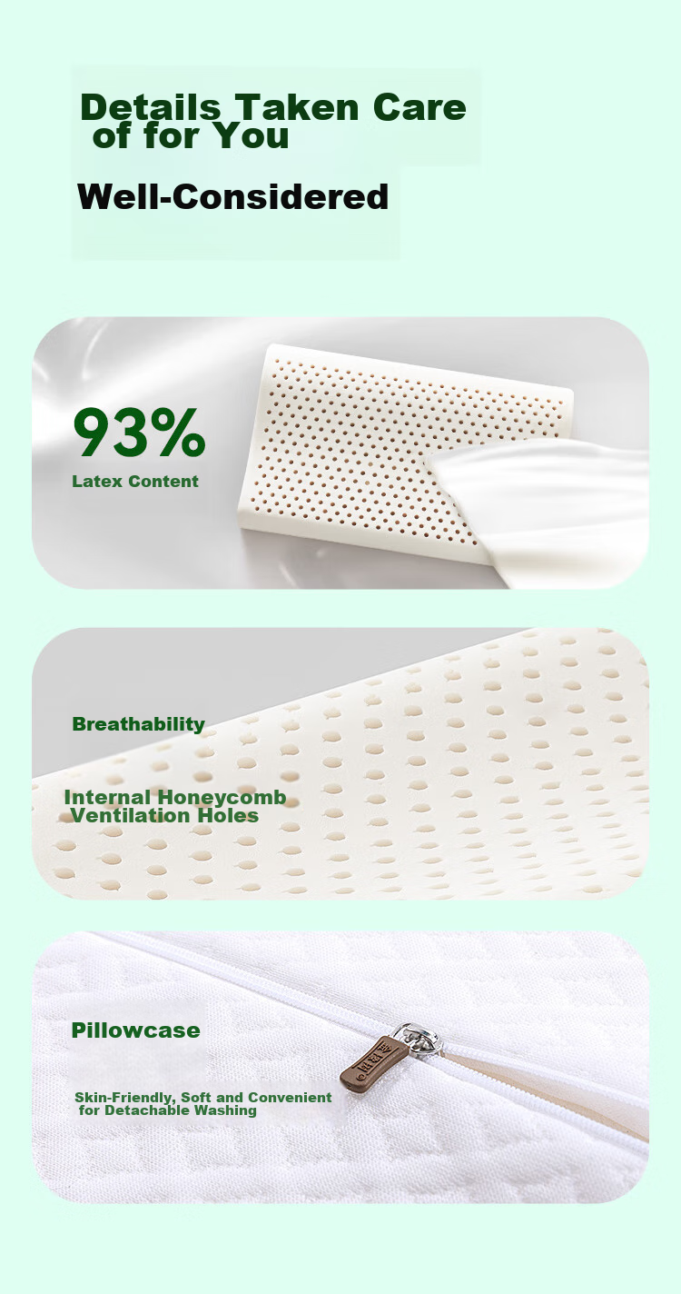 Jinxiangshu, Imported Cervical Pillow from Thailand, Rubber Pillow, 93% Natural Latex Pillow, Thai-Style Pillow, Breathable Wave Pillow, Gift Box 15