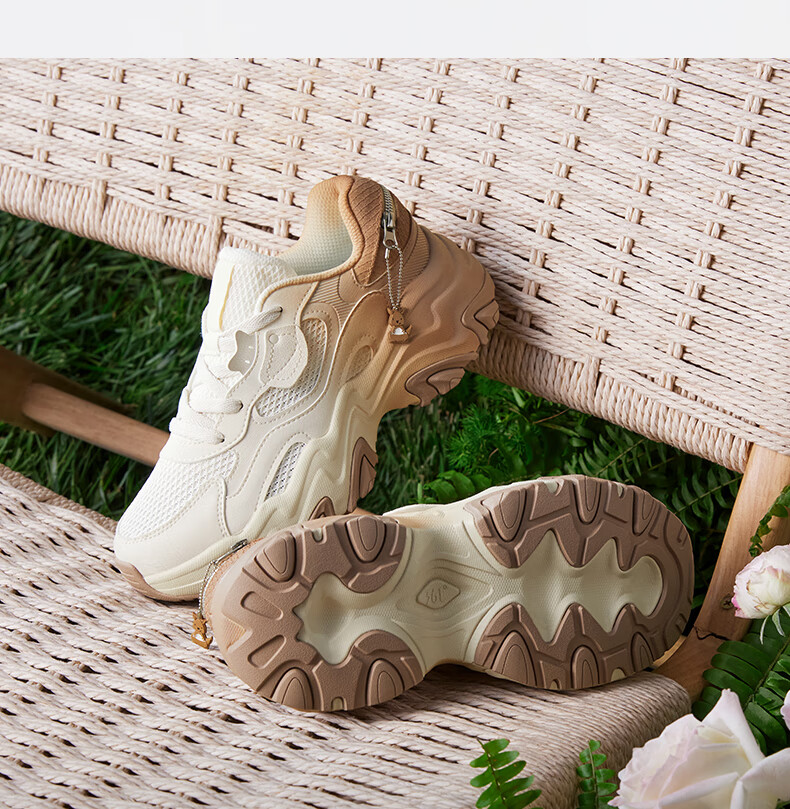 361° Women's Sports Shoes, Kangaroo Shoes, Winter Comfortable Retro Thick-Soled Dad Casual Shoes, 682516767-6 13