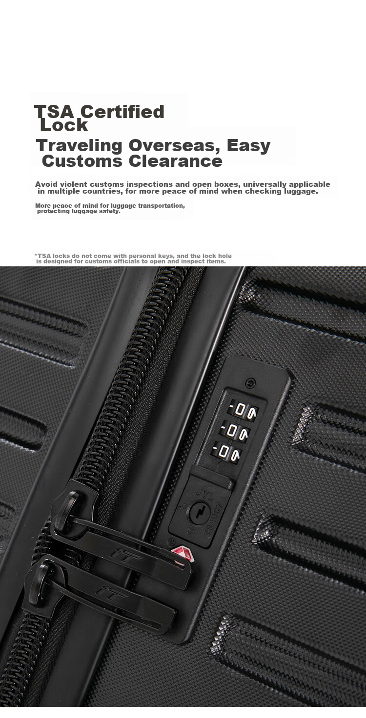 INTERNATIONAL TRAVELLER British Large Capacity Suitcase Trolley Case for Men Students, Thickened Travel Case for Women with Password Lock, 25 Inch 2691 Black 5