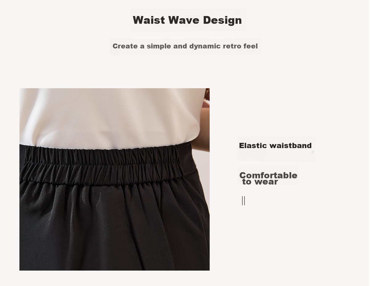 Chushen Spring And Autumn Midi Skirt for Women, Professional Commute OL Style, Black Mid-Length Draping High-Waist A-Line Flared Skirt S13JB2806 7