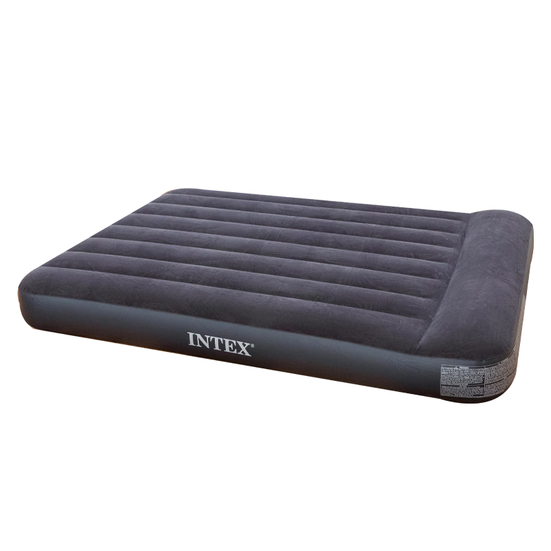 INTEX Double Large Inflatable Mattress with Built-In Pillow, Portable Bed for Home And Outdoor Use, Folding Bed 64143N