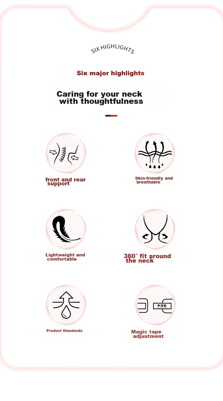 Guifeng Office Neck Support, Cervical Pillow, Anti-Forward Head Posture, Neck Protection, Forward Tilt Support, Breathable Cervical Pillow, Size M 2