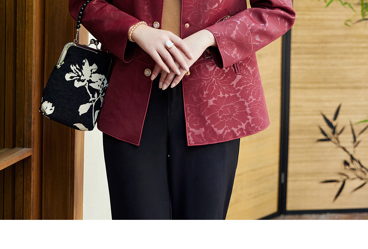 Yuzhaolin Mom's New Year Red Coat Middle-aged and Elderly Women's Spring and Autumn Windbreaker Short Jacket Y243U2013 27