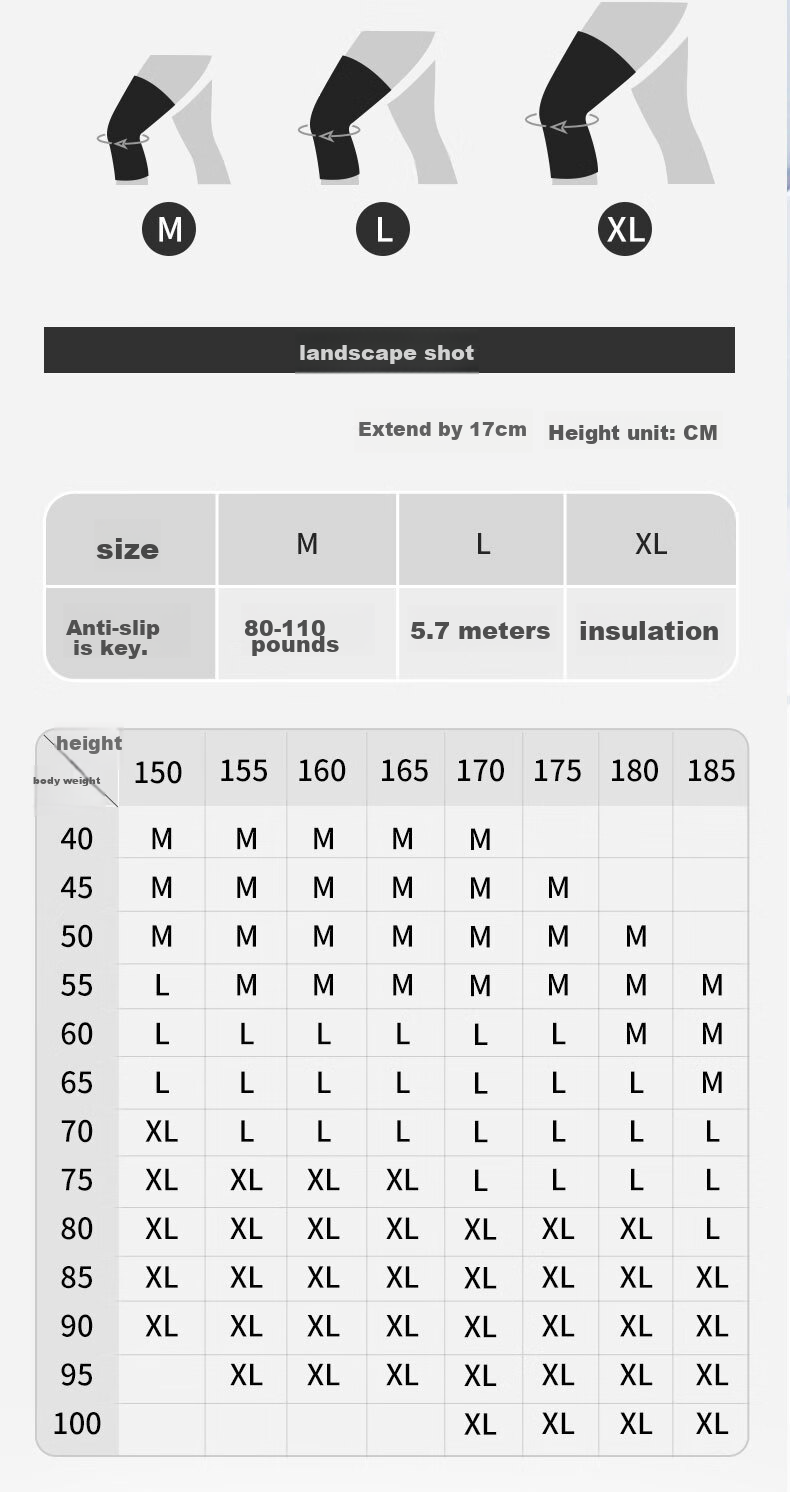 Reebok Knee Pads for Sports, Meniscus Protection, Running, Basketball, Unisex, Warmth, Patella Support, Badminton, Hiking, Soccer Knee Guards 8