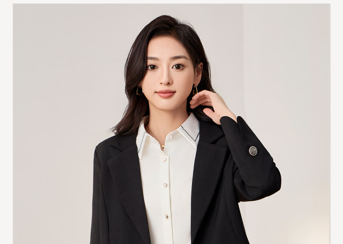Chushen Spring And Autumn Women's Blazer, Elegant And Sophisticated Professional Interview Suit, Black Small Suit S13KF4033 1
