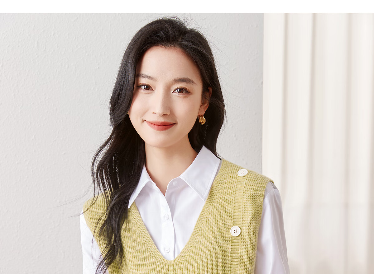 Chushen Spring and Autumn Women's Knitwear Fashion Versatile V-Neck Layered Knit Vest S141Z5023 14