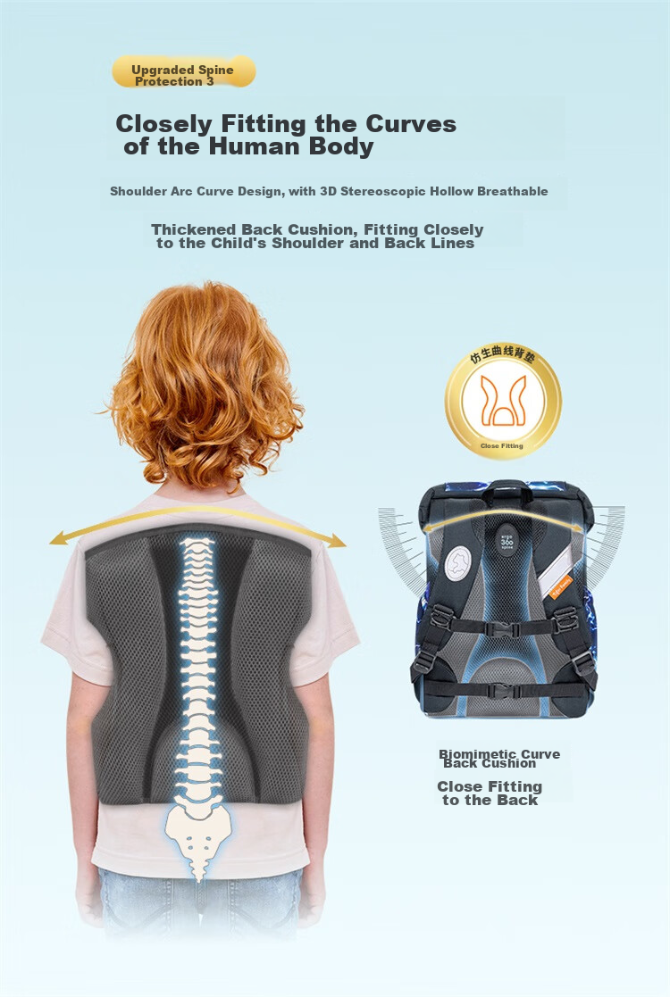 TigerFamily Elementary School Backpack for Grades 1-5, Children's School Bag for Boys And Girls, Spine-Protecting Large Capacity Double Shoulder Bag 9