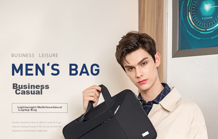 GOLF Laptop Bag 14/15.6 Inch Handheld Briefcase, Men's Shoulder Bag, Notebook Computer Bag, Business Bag 3