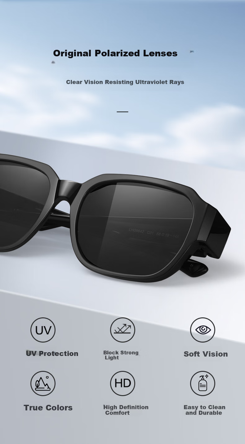 LOHO 2026 New Myopia Glasses Sunglasses Set, Polarized Driving Sunglasses for Nearsighted People, Fashionable Square Frame for Men And Wome 2
