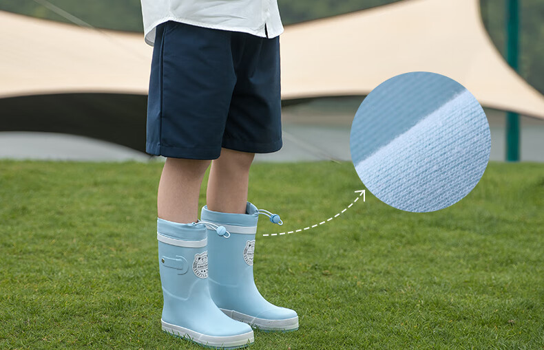 TIANTIANZAI Children's Rain Boots, Mid-Calf Waterproof Non-Slip Wear-Resistant Rubber Boots for Boys And Girls, Student-Specific Waterproof Shoes 19
