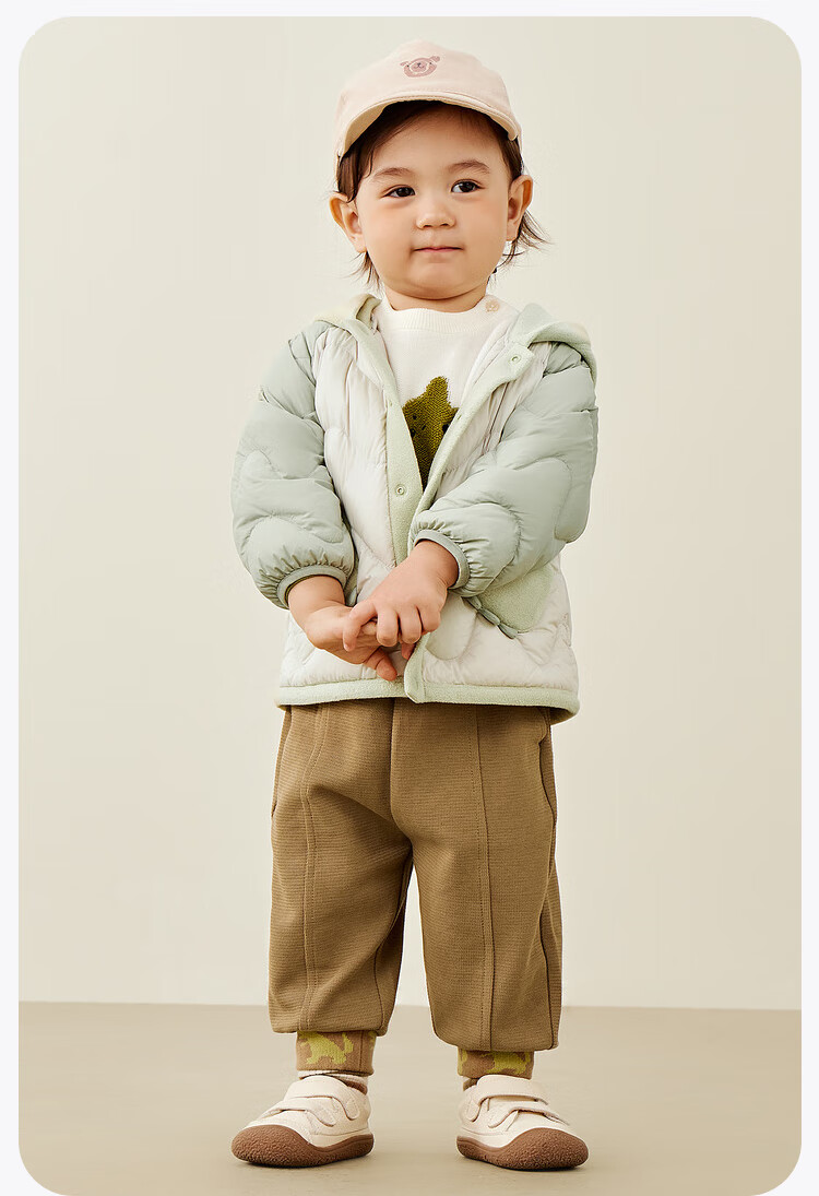 Minibala 【Three-proof】Kids Lightweight Warm Down Jacket Cute Hooded Coat for Boys and Girls 2025 Winter New Arrival 13