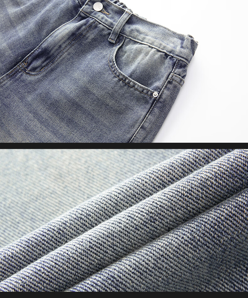 MAYBEYOND Men's Micro-Flare Jeans, Spring And Autumn Season, Draping Slim Fit Micro-Flare Pants, High-Waist Trousers for Men, MA27 Vintage Blue, Size S 19
