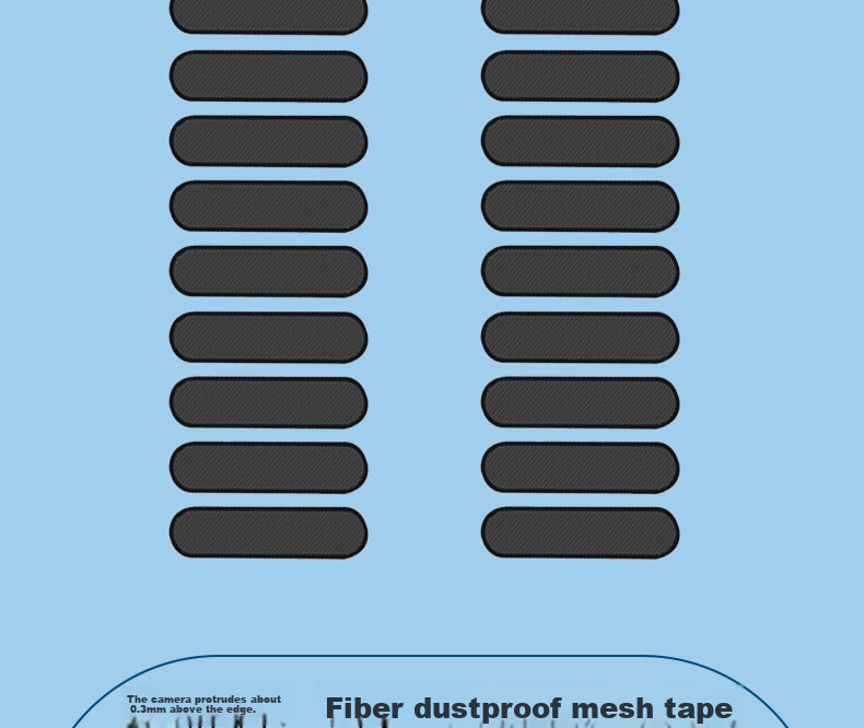 ESCASE Phone Speaker Hole Dust Cover Sticker, Loudspeaker Dust Cover, Earphone Dust Cover, Charging Port Plug Earphone Mesh Sticker, 20 Pieces with Tweezers 14