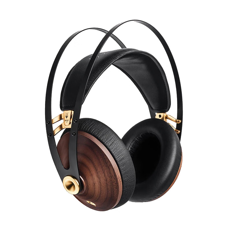 MEZEANTONIO (Meze) 99 Classics Walnut Headphones, Closed-Back Dynamic HiFi Wired Headphones, Walnut Wood Shell, Black And Gold Color