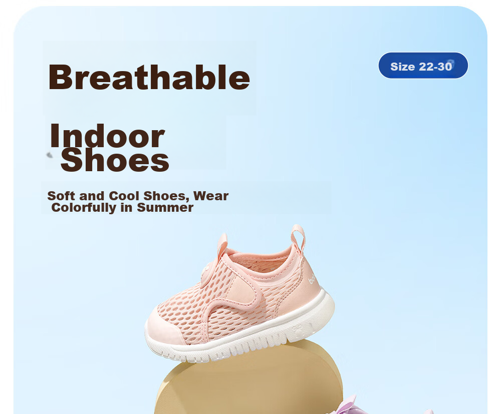 BOBDOG Children's Shoes, Baby Walking Shoes, Indoor Shoes, Summer Breathable Mesh, Soft Sole, Boys And Girls Sandals, Panda Black And White, Size 30 1
