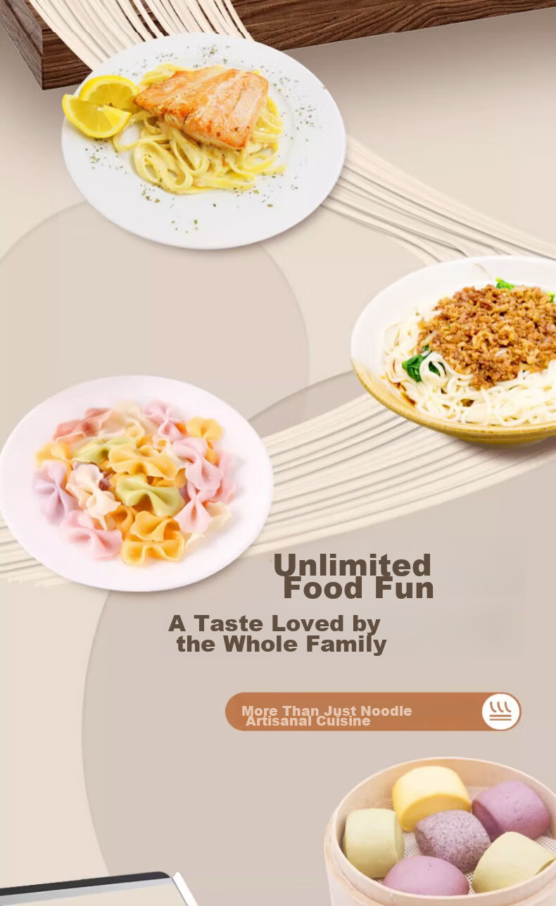 Jingmao Noodle Maker for Home Use, Small Stainless Steel Noodle Press Machine, Hand-Cranked Multi-Functional Dough Roller And Pasta Maker 2