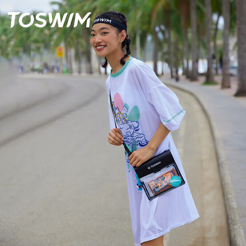 TOSWIM Waterproof Phone Case, Touchscreen Compatible, for Swimming And Underwater Photography, Huawei Apple 14, Transparent Black Fantasy