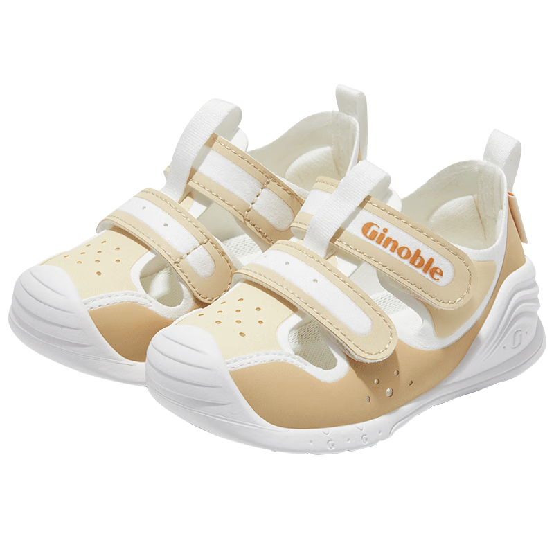 Ginoble Toddler Shoes for 8-18 Months, Sandals for Summer, Breathable Pre-Walking Shoes for Boys And Girls, GB2193 Brow