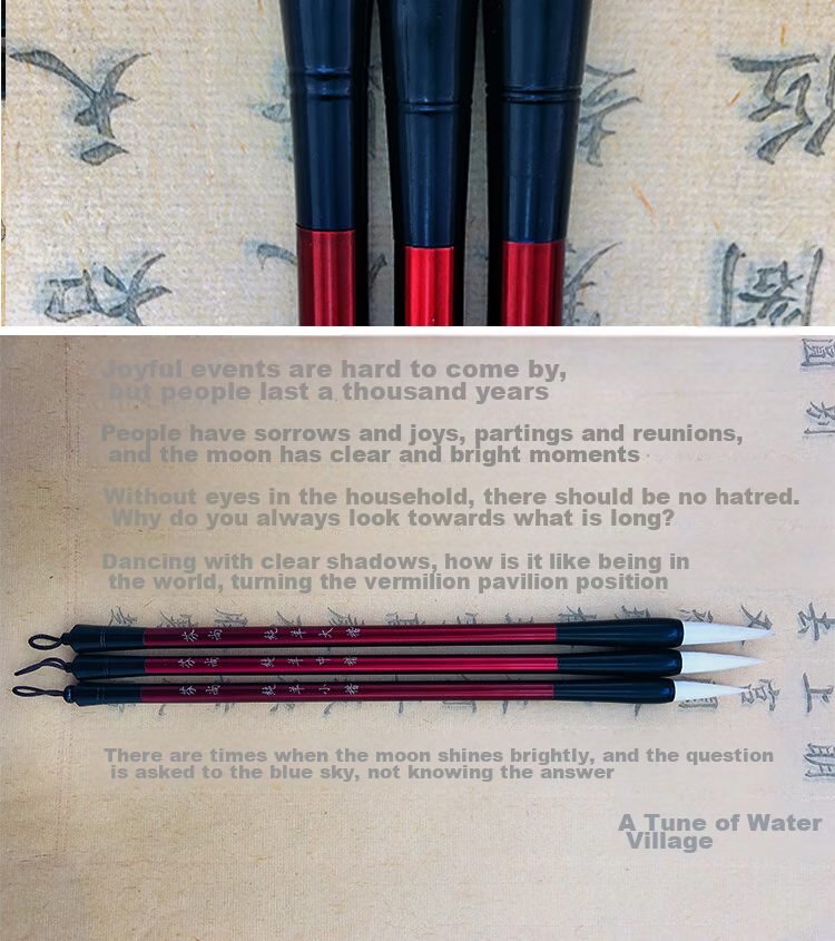 Fenshang Calligraphy Brush Pen, Pure Goat Hair, Large Regular Script, for Students, Children And Beginners' Calligraphy Practice, Tip Length Approximately 4cm 6