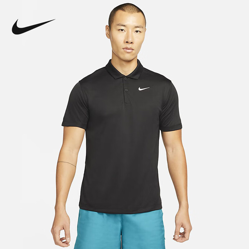 NIKE Spring And Summer Men's Short-Sleeve T-Shirt, Polo Shirt, Sports Casual DH0858-010 Black M 7