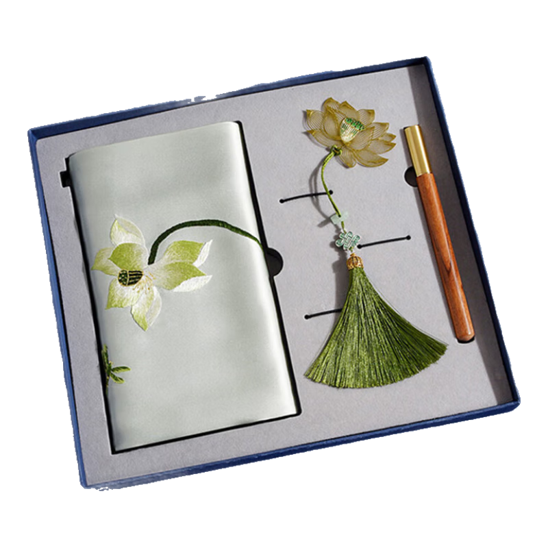 Hangsifu Suzhou Silk Scarf Bookmark Pen Set, Mulberry Silk Shawl Wrap, Autumn And Winter Outerwear, Mother's Birthday Gift