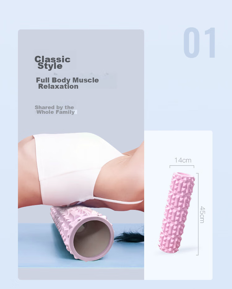 Keep Foam Roller Spiky Massage Stick Muscle Relaxation Leg Massage Roller Yoga Stick Fitness Equipment Mint Green 8