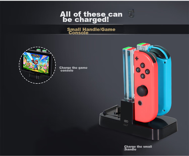 BUBM Switch Accessory, Original NS Controller JOY-CON Charging Dock, Dual Controller Stand for Switch-CDZ02 5