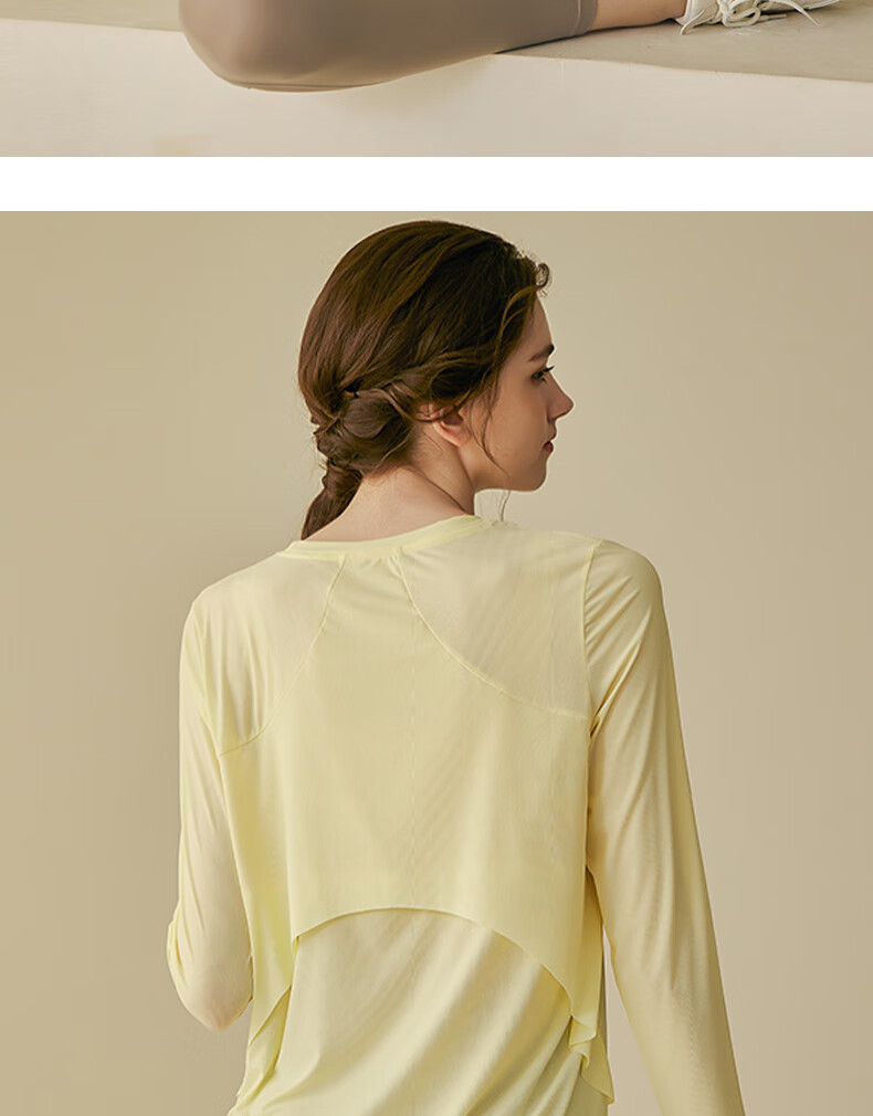 XUEXIMAN Yoga Wear for Women, Loose-Fitting Breathable Sports Top, Running Quick-Dry Training Long-Sleeve T-Shirt, Fitness Clothing, Autumn And Winter Outerwear 13
