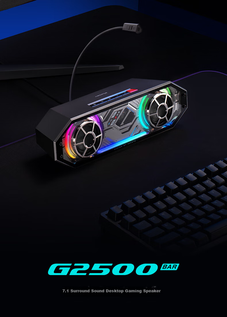 EDIFIER HECATE G2500 Bar 7.1 Soundbar, Gaming Soundbar for Computer Speakers, Desktop Speakers, Audio Computer Desk Graduation Gift, Platinum Pink 3
