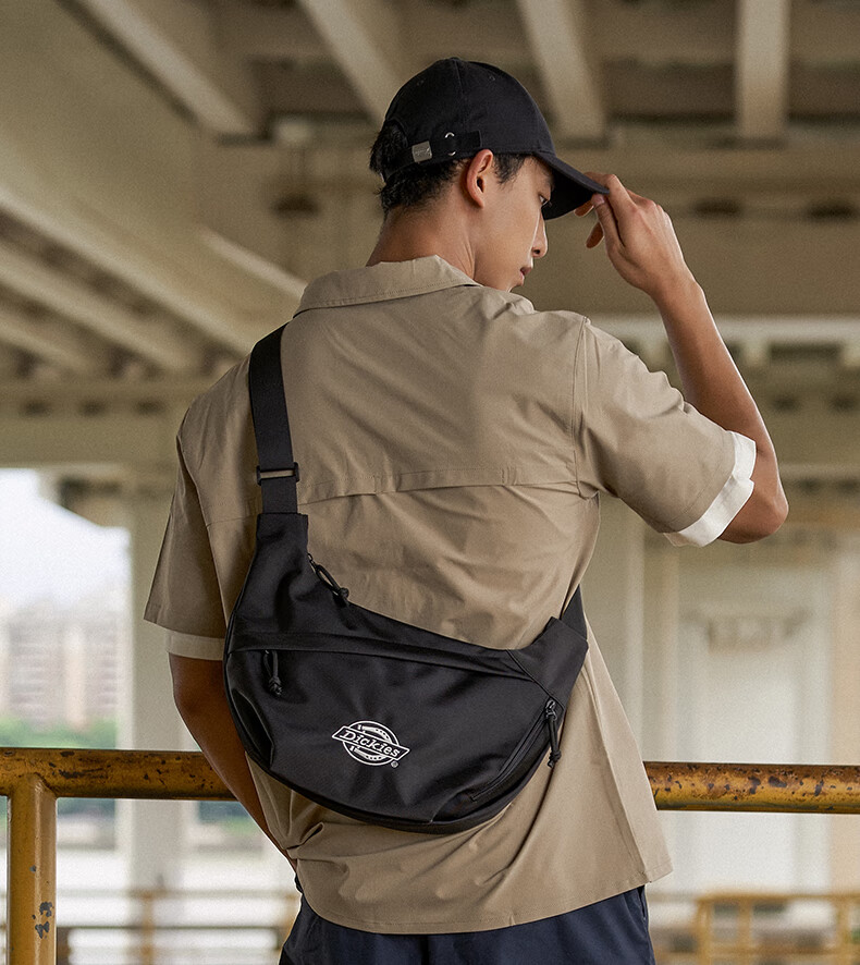 Dickies Crossbody Bag for Men, Single Shoulder Bag with Multiple Compartments, Large Capacity Cycling Bag DK Sports Phone Bag, Water-Resistant Travel Commuter Bag 8