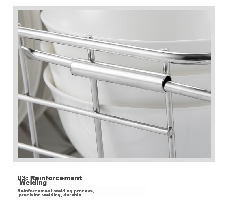 MAXCOOK Kitchen Sink Draining Rack Storage Shelf 304 Stainless Steel Expandable Draining Basket Dish Rack Organizer 14