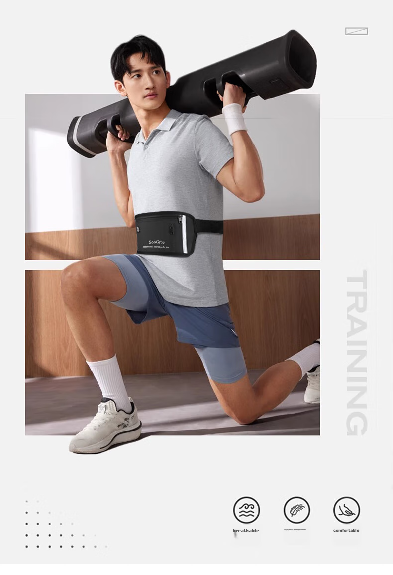 SooGree Sports Running Phone Waist Pack for Men And Women, Outdoor Cycling Hiking Lightweight Storage Waterproof Marathon Gear Bag 2