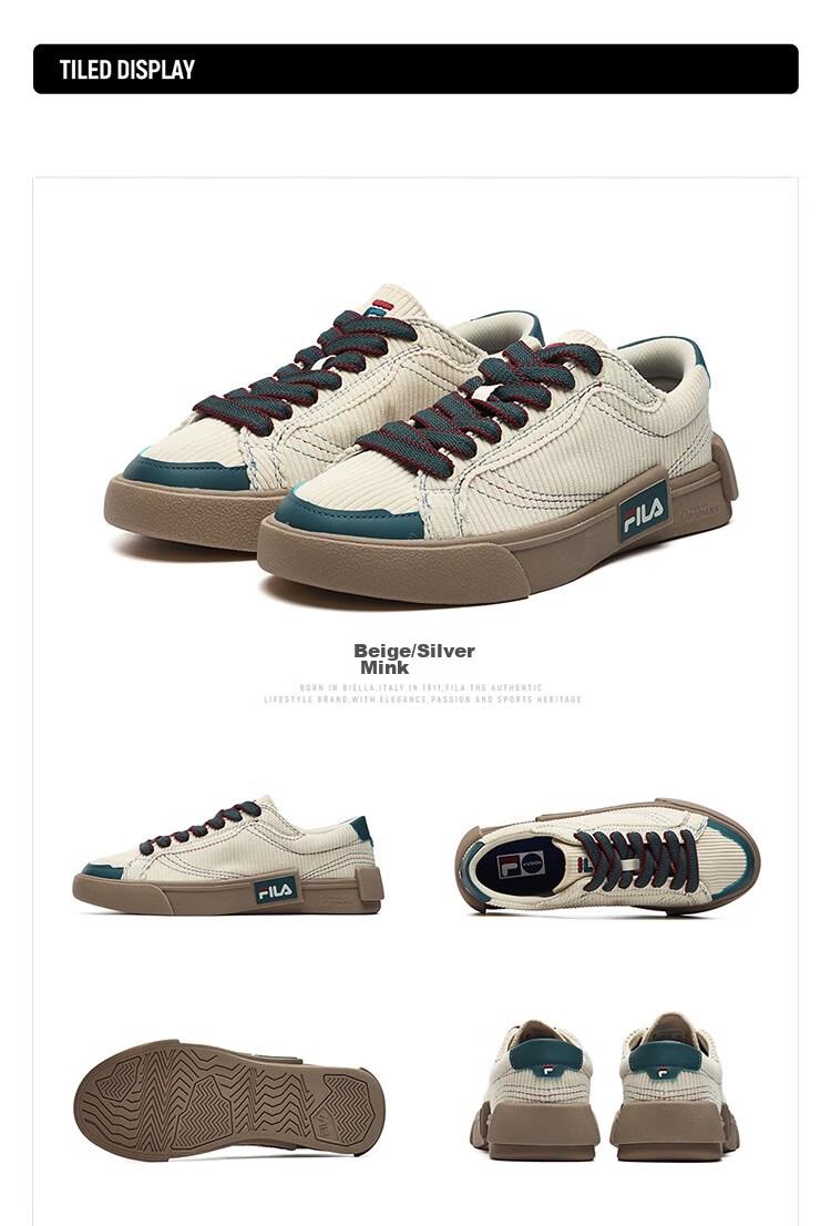 FILA Fila Trendy POP Canvas Shoes Men's Fashion Casual Low-top Sneakers 13