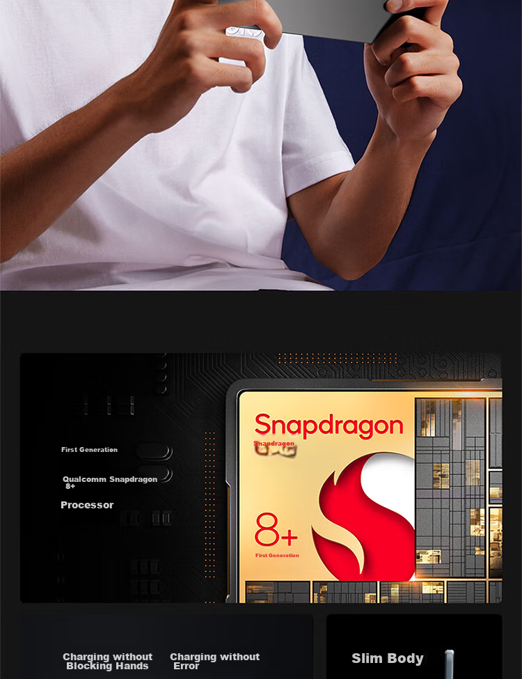 Lenovo Tablet, Rescuer Y700 Third Generation, 8.8-Inch Mini Tablet, 165Hz High Refresh Rate E-Sports, Snapdragon 8 Gen3, 2.5K, 16+512GB White 1