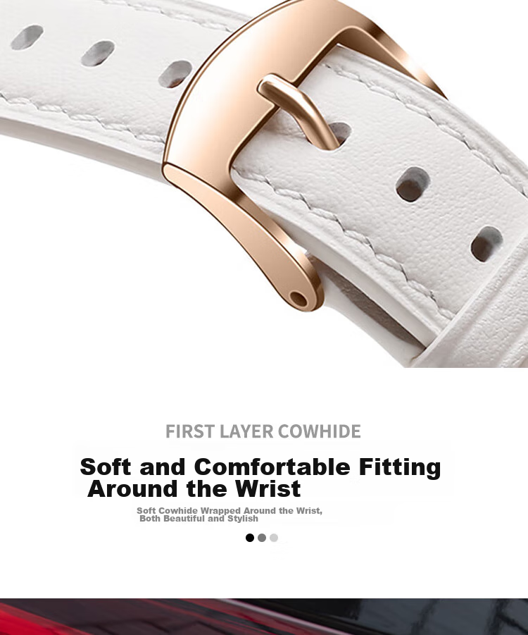 ESCASE Leather Watch Strap Compatible with Huawei Watch GT7/GT6/5Pro/5/4/Watch5, OPPO X3/X2mini Fashion Anti-Dirt 18MM [Beige] 7