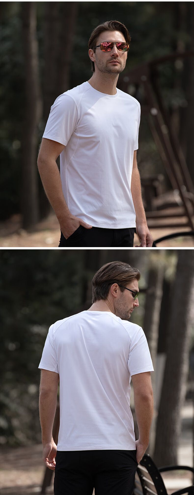 Free Soldier Lingyi Crew Neck Quick-Dry T-Shirt Spring Summer Outdoor Sports Running Fitness Breathable Moisture-Wicking Short Sleeve Gray 3XL 9
