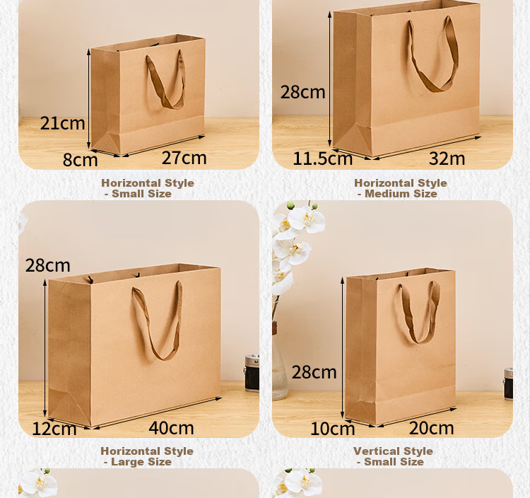 Yougema Black Handbag Gift Bag Thickened, Conference Business Gift Bag, Clothing Liquor Tea Shopping Bag, Gift Paper Packaging Bag, Horizontal Style Small Size 10 Pieces, 27*8*21cm 6