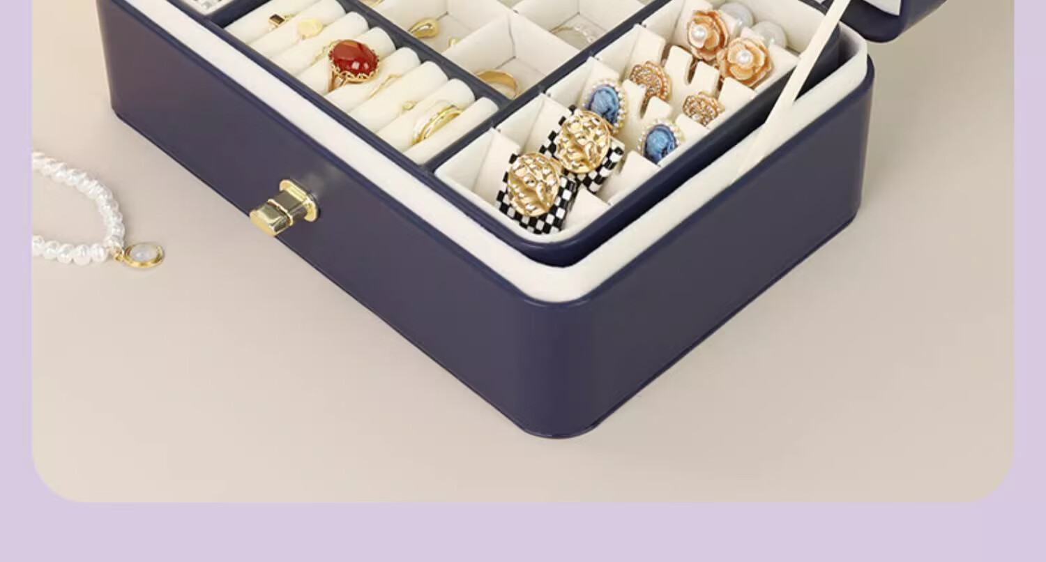 Jadore Jewelry Storage Box Necklace Stud Earrings Ear Accessories Luxury Exquisite Watch Chain Holder Gift 21