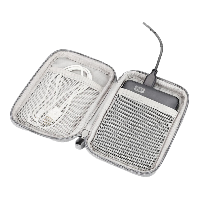 JPLAYER Portable Hard Drive Case, 2.5-Inch, Compatible with Seagate, Toshiba, Western Digital, Hard Drive Protective Cover, Shockproof Storage Bag, Co-Branded Single-Layer Gray, E-Sports