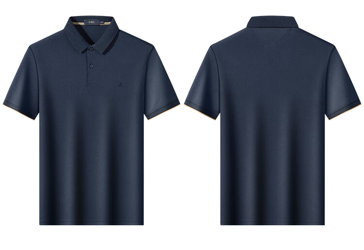 Shanshan [Cool and Skin-Friendly] Short Sleeve T-Shirt Men's Summer Business Casual Commuter Sports Polo Solid Color Embroidered Menswear 19