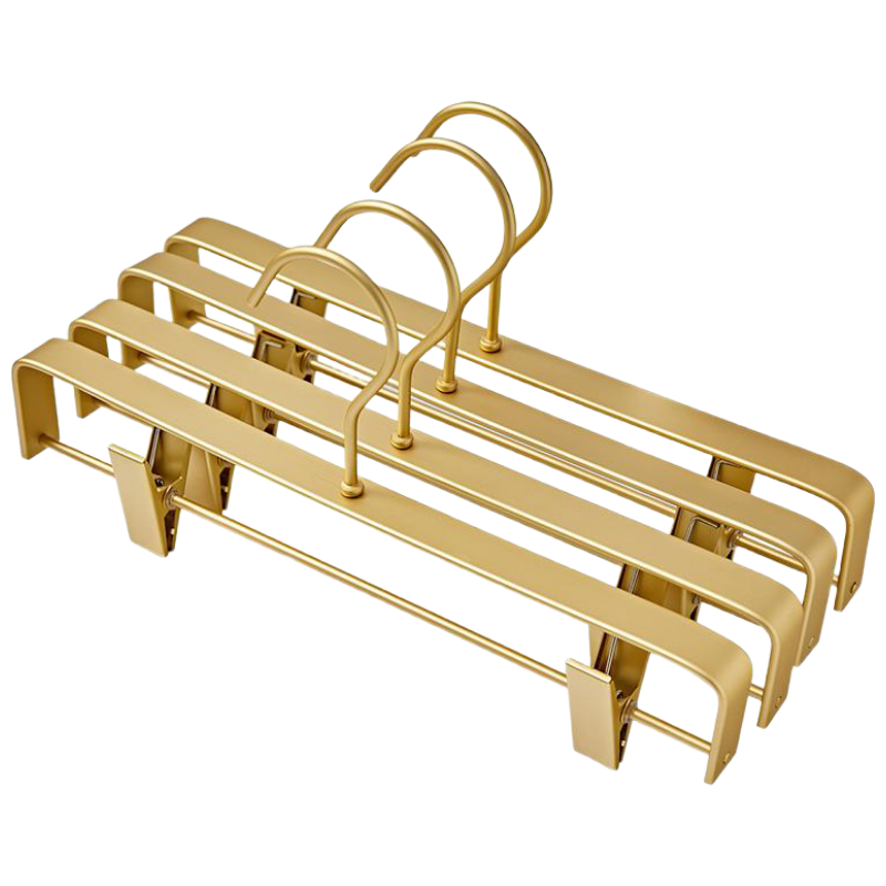 Fanyejia Aluminum Alloy Pants Hanger, 5 High-End Home Use, Seamless Extendable Trouser Hanger, Specialized Clothes Hanger for Pants, Skirt Clip, Coat Rack