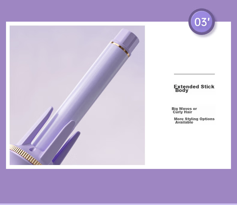 AUX Fully Automatic Curling Iron, 32mm, Negative Ion, Dorm Room, Women's Lazy, Volumizing, Portable Electric Curler, Big Wave, Long-Lasting Styling, Hair Straightener, Birthday Gift for Women, Milk Yellow 24