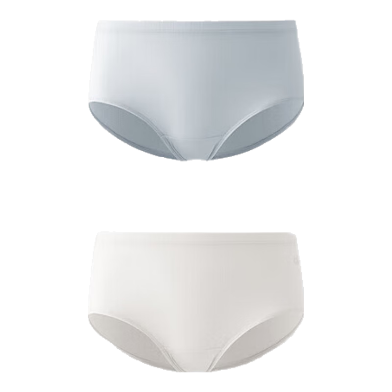 Aimer Kids Girls' Underwear, Mid-Rise Tencel Cotton Boyshorts, 2-Pack, Antibacterial Full-Length Pants for Teen Girls, Blue And White, Size 150