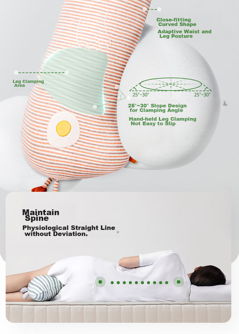 Legua Sleeping Hug Pillow, Full-Length Body Pillow for Bed, Egg Yolk Chicken Plush Toy, Side Sleeping Leg Pillow, Adult Birthday Gift 9
