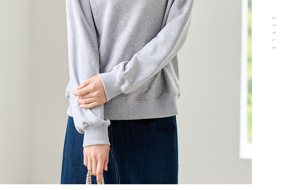 Chushen Spring and Autumn Crew Neck Sweatshirt Women Wilderness Mallard Casual Letter Embroidery Long Sleeve Top S143W1009 11